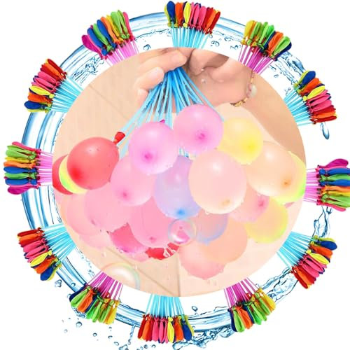 555 Stück Wasserbomben Selbstschließen, Schnellfüller Wasser Luftballons, Wasserbomben Luftballons, Bunt Wasserballons, Gemischt Wasserballons, Wasserballons Wasserbomben, für Poolparty,Sommer Party