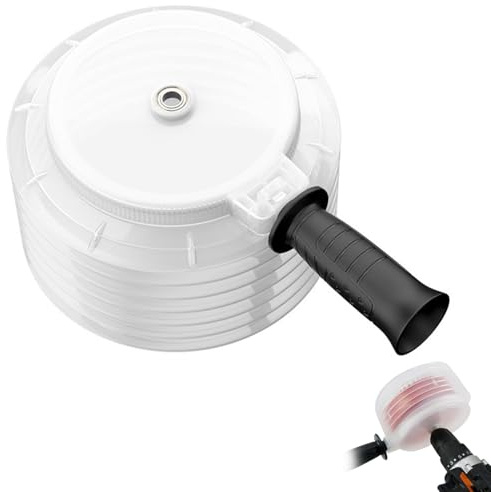 Recoge Polvo Taladro, Diseño Plisado para Retracción Flexible, Cojinetes Metálicos con Manija de Carga y Descarga Roscada, Adecuado para Paneles de Yeso, Techos y Paredes (Transparente)