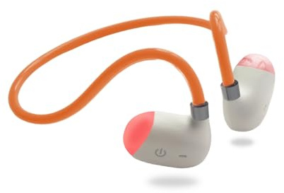 EJEAS X3 Air Conduction Sport Kopfhörer, Bluetooth 5.3 Open-Ear Kabellose Kopfhörer, mit Nachtlauflicht, geeignet für Nachtlaufen, Radfahren, Sport (Orange)