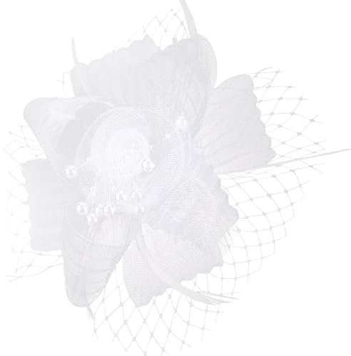 DRESHOW Fascinator Chapeau Tea Party Cocktail Vintage Pilulier Chapeaux avec Pince Fourchue pour Filles et Femmes