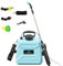 Pulverizador eléctrico de 5 l/8 l pulverizador eléctrico para jardín, pulverizador de lanza Telescópica, pulverizador de jardinería recargable para techos para jardín, huerto, techo (5 LBlue)