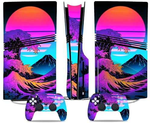 Antigraffio Per PS5 PRO Skin Digital Edition Console Controller Cover Vinile Skin Avvolgenti Resistenti Graffi Compatibili Con Per PS5 Digital Edition Pro 06273 Senza Schiuma