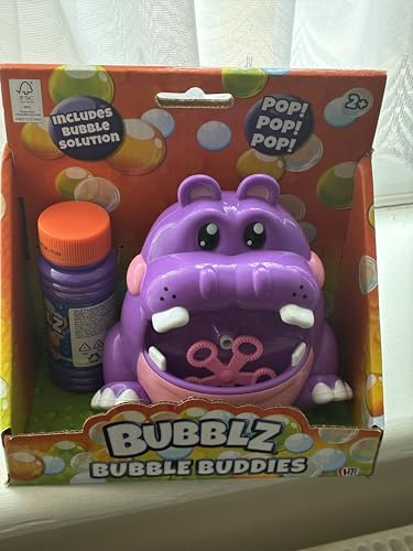 Bubblz Bubble Buddies Purple Hippo, Children's Bath Toy