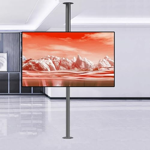 QICBYING Parete Divisoria Supporto Girevole Mobile TV Girevole Base Girevole, TV LCD 360 Gradi Rotante Telaio da Pavimento, Supporto TV da Soffitto con Inclinazione E Rotazione Regolabili(170-205cm)