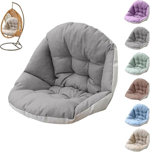 KWJTOY Hängesessel Kissen Sitzauflage für Hängekorb Sitzkissen Soft Polster Auflage für Polyrattan & Rattan Hängeschaukel Rückenkissen für Hängesitz Indoor & Outdoor Dekokissen