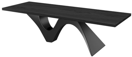 ZENGXJYCQINGJIANG Gaming Desk Modern Executive Office Desk, Spacious Ash Wood Writing Table PC Workstation with Wave Carton Steel Leg, Black(XL)