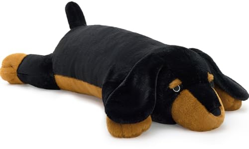 MorisMos 100cm lang riesen Dackel Kuscheltier XXL,Braun groß Dackel Plüschtier Stofftier,Geburtstag Weihnachten Geschenk Kinder Baby