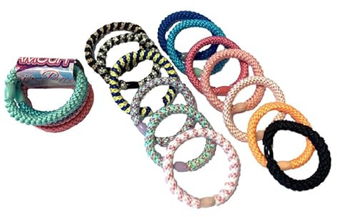 Glamour Haargummis Armbänder Set Multi Farben für Kinder