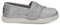 TOMS Niñas Tiny Glitter Alpargata Mocasines Planos, Plateado, 23.5 EU