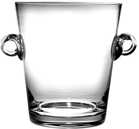Barski - Glas - Eiskübel - Weinkühler - 18,4 cm H - mit 2 Griffen - klar - Made in Europe