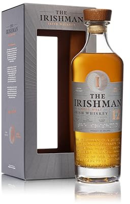 The Irishman 12 Year Old Single Malt Whiskey Gift Box, 70cl, 43% Alcohol Content by Volume, Whiskey Deal of the Day, Triple-Distilled Malt Whiskey with Flavours of Figs & Raisins (packaging may vary)