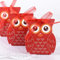 50 Stk Papier Geschenkbox Geschenkschachtel Eule Hochzeitsfest Geschenk Verpackung Bevorzugung Geschenk Candy Rot
