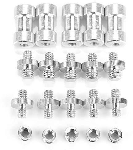 20pcs Stück Kamera Schraube, 1/4 Zoll 3/8 Zoll Female Male Adapter Screw, hochwertige Metall Antioxidans Zubehör-Kit für Kamera, Blitz, Licht Ständer