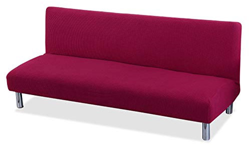 PETCUTE Housse Clic Clac Housse Canape Lit Extensible Anti-Taches Couvre Protection canapé sans Bras Rouge
