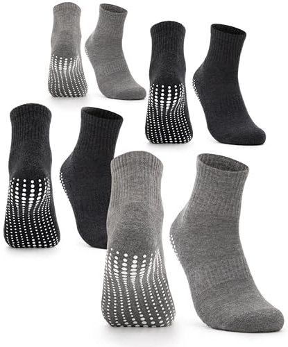 Occulto calcetines antideslizantes para hombre 2-4 pares (modelo: Andi) 4 Pares | negro,gris 43-46