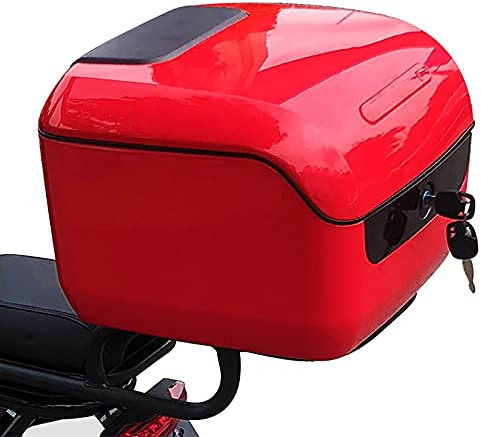 WANGPP Motorradkoffer,Universal Motorcycle Tour Tail Box Gepäck,mit Weicher Rückenlehne Und Nachtwarnlicht,mit Befestigungsteilen,für Roller/Motorrad/Fahrrad.