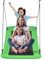 COSTWAY Balançoire Extérieur Rectangulaire 83 x 155 cm, Siege Balançoire pour Enfant et Adulte, avec Cordes de Suspension Réglables Charge Max 150 kg pour Parc, Arbre (Vert)