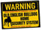 Schild Old English Bulldog OEB Warning Security System Türschild Hundeschild Warnschild Hund