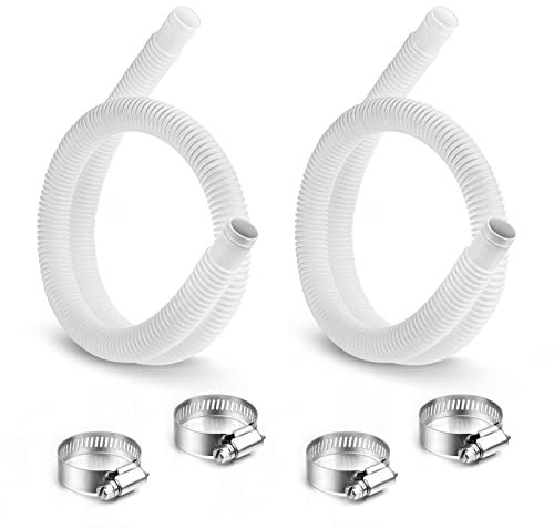 Poolpumpen-Ersatzschlauch für Intex, 3,2 cm Durchmesser Poolschläuche für oberirdische Pools, 150 cm lang, ersetzt Intex Modelle 607 und 637 (2 Stück)