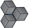 Silicone Trivets for Kitchen,Heat Resistant Table Mats, Pot Holders, Spoon Rests for Cooking,Dining,Black Non-Slip Coasters