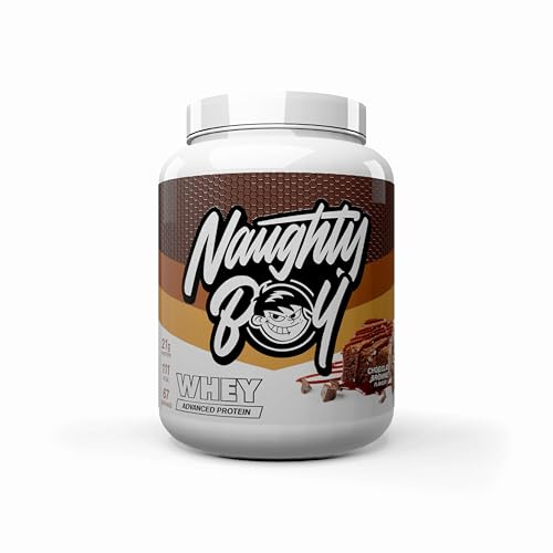 Naughty Boy Advanced 100% Whey Protein Powder, 2010g, 22g Protein Per Serving, 67 Servings, High Protein Shake for Muscle Growth & Recovery, Low Sugar, Chocolate Brownie
