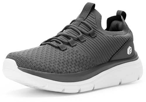 FitVille Slip On Sneakers Herren Walkingschuhe Extra Weit Sportschuhe Leichte Laufschuhe Atmungsaktive Schlüpfen Schuhe