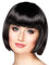TrendandStylez Bob Perücke Cabaret, schwarz, mittellang mit Pony, für Damen und Herren, Kostüm Accessoire, für Party, Karneval, CSD