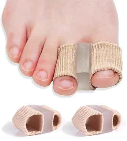 Gel-Zehentrenner Mit 2 Ringen, Hallux-Valgus-Korrektor Für Männer und Frauen, Zehenbeschützer, Zehenstrecker Für Überlappende und Gebogene Zehen, Zehenbeschützer Für Männer und Frauen