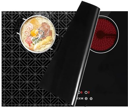 Induction Hob Protector Mat 62 x 53CM, Large Silicone Induction Cooktop Mat, Cooktop Scratch Protector Ceramic Electric Glass Cooktop Cover, Multifunctional Silicone Cooker Mats for Induction Stove