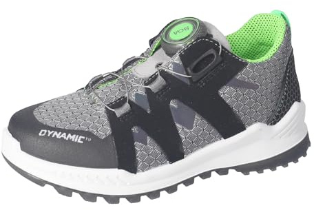 RICOSTA Jungen Low-Top Sneaker Walk, Kinder Halbschuhe, lose Einlage, BOA, Strassenschuhe, Freizeitschuhe, Turnschuhe, Graphit/schwarz (460), 29 EU