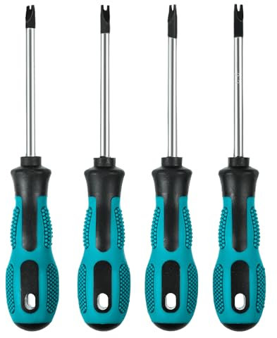 U Fork Screwdriver, 4pcs Precision Screw Drivers Set, Magnetic U Head Screwdriver, Multifunctional Anti-Slip Screw Driver, Hand Repair DIY Tools Kit with Heavy Duty Chrome Vanadium Steel Made