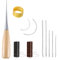 GALAMAX Leather Repair Kit, 11PCS Leather Sewing Tool Including Waxed Thread and Needles for Fabric Sewing, Awl, and Thimble Suitable for Beginners in Leather Craftsmanship DIY Sewing Kit