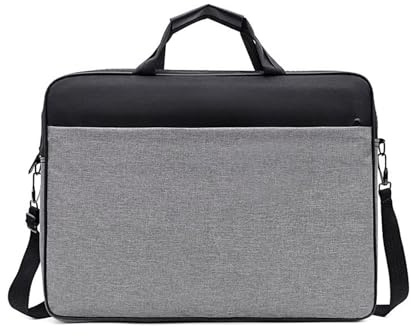 Nylon Laptoptasche 15,6/17 Zoll Handtasche für Damen und Herren schützt Ihren Laptop und Zubehör, grau, Zeitgenössisch