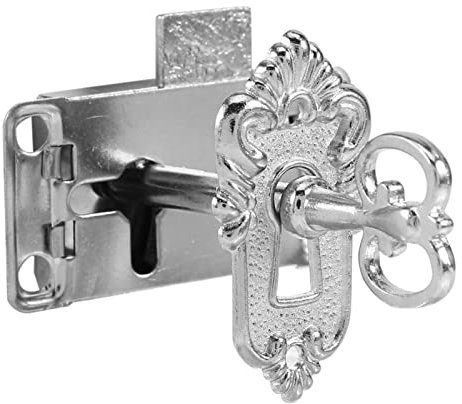 Vintage-Schloss-Set, Antikes Schloss und Schlüssel, Antikes Klassisches Schubladenschrank-Garderoben-Schrank-Tor-Türschloss Schmuckkästchen, Holzkisten, Schublade,