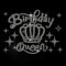 MAYJOYDIY Birthday Queen Crown Iron-on Rhinestone Transfer, 29.7 x 21 cm, Rhinestone Transfers Patches Hot Melt Sparkle Decals for T-Shirt Jacket Bag Jeans Decoration