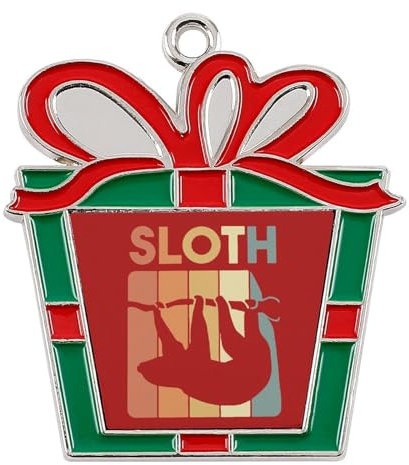 1980er Retro Faultier Weihnachtsdekoration Christbaumschmuck Weihnachtsdeko Anhänger Trapez