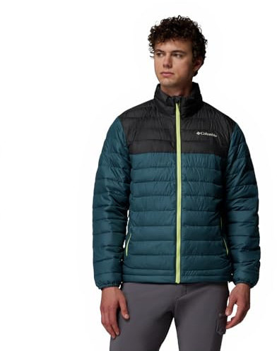 Columbia Men's Powder Lite 2 Jacket, Puffer Jacket, Everblue, Shark, M