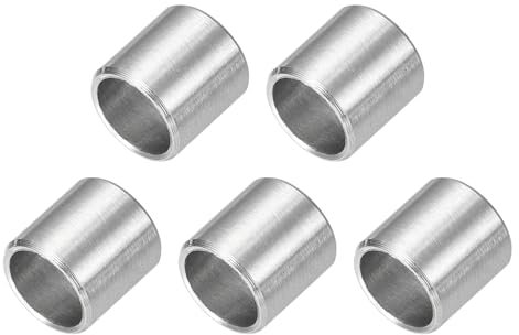 QUARKZMAN 5 Pcs Entretoises en Acier Inoxydable, 8mm ID x 10mm OD x 10mm L Acier Inoxydable 304 Entretoise de Vis à Douille Ronde Non Filetée Rondelle pour 5/16 ou M8 Vis Boulons Écrous