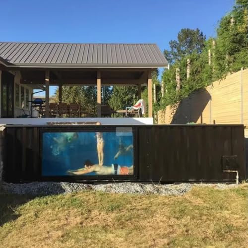 Équipement de piscine en fibre de verre de conteneur personnalisé de 10 pi 15 pi 20 pi avec fenêtre en verre