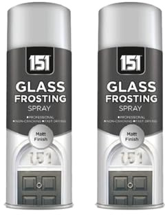 MIXEL Window Glass Frosting Privacy Spray Paint, Quick Drying, Non Cracking, Matt Finish, Easy To Clean, Ideal For Bathroom Windows, Shower Doors, Office Partitions, 400ml (2Pcs)
