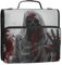Ghostly Skull Face Horror 3 Ring Binder D Ring Zipper Binder Organizer Middle School Binder Bag with Strap Colorful Multi Pockets Large Portfolio-Ordner