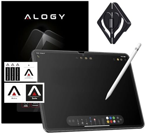 Alogy Vetro Temperato Matte Temperato per Apple iPad 10.9 2022/2025 10/11 GEN Alogy Matte Paper-Like Screen Protector con Kit di Montaggio Protezione dello Schermo, Protezione dello Schermo