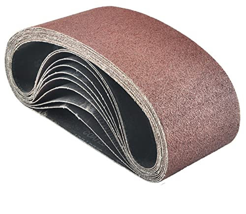 VDLLQYN, Lot de 10 bandes abrasives 610 x 100 mm for machine à polir le bois et les métaux,Rouleaux de papier de verre(100#)