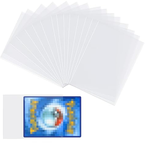 Maykafay Card Sleeves, 300 Stück Kartenhüllen Transparent,Penny Kartenfolien Kartenhüllen Sleeves,Standard Soft Kartenhüllen, Sammelkarten, Karten Hüllen für MTG Karten, Sportkarten, 66 x 91 mm