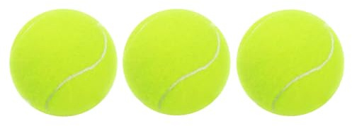Tennisbälle mit hoher Elastizität, Übungs-Tennisbälle für Training und Wettkampf, Standardgröße 6,3 cm, weiches Gummi für Anfänger, Hunde, Haustiere (3 Stück)