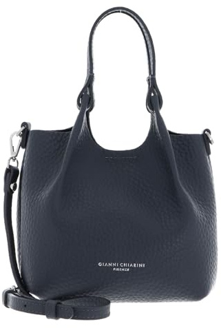 GIANNI CHIARINI Leder Handtasche Schultertasche Dua Handbag Midnight Sky - Nero blaugrau
