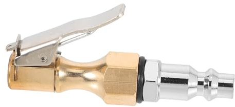Alipis Schwerlast Messing Luftdüse mit Schnellverschluss Clip Adapter für Reifenfüllung Kompatibel mit Reifenfüllern und Kompressoren Sicheres Luftanschluss Werkzeug für Auto Fahrrad