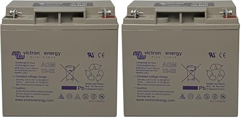Victron Energy AGM 22Ah 12-Volt Deep Cycle Batterie (Packung mit 2)