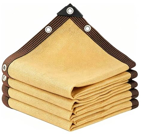 Filet D'ombrage HDPE 95% UV – Exterieur Toile D'ombrage Rectangulaire Anti-Déchirure avec Œillets, Voile D'ombrage Respirant pour Serre, Jardin, Potager, Terrasse, Pergola, Balcon