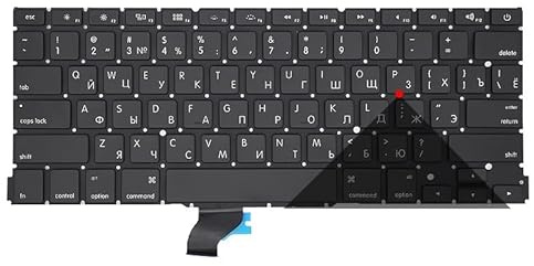 CHUOZSW Laptop A1502 Tastatur US UK Spanien Russisch Französisch Schweizer Portugal Layout Für MacBook für Pro für Retina 13 2013 2014 2015 Jahr(US-Russian)